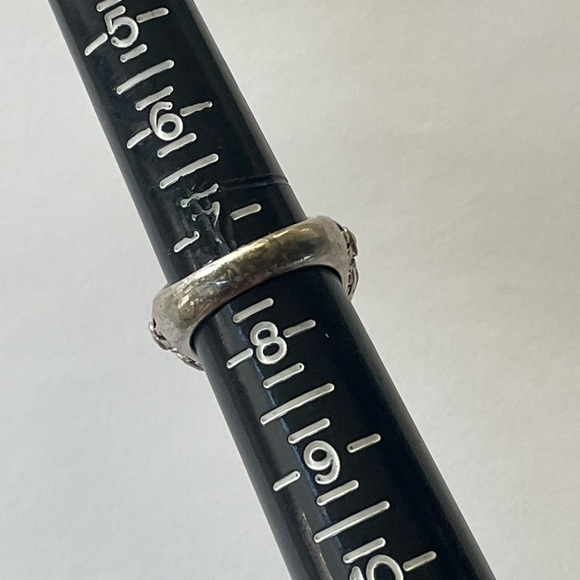 John Hardy Sterling Silver &18k Blue Topaz & Diamond Batu Sari Dot Ring - 7 1/2 - Picture 12 of 13